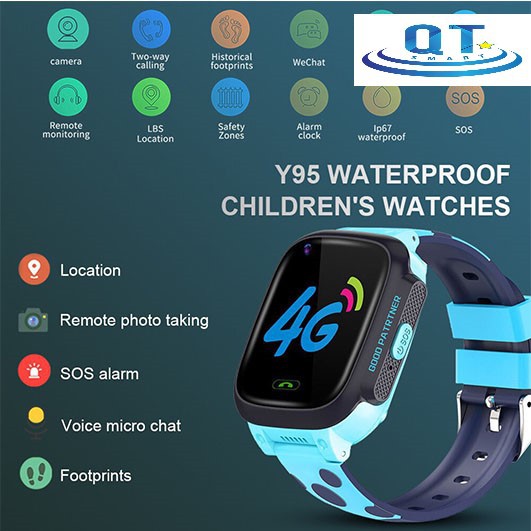 Đồng hồ đeo tay thông minh Y95 có gọi video kết nối mạng 4G wifi và định vị GPS cho bé