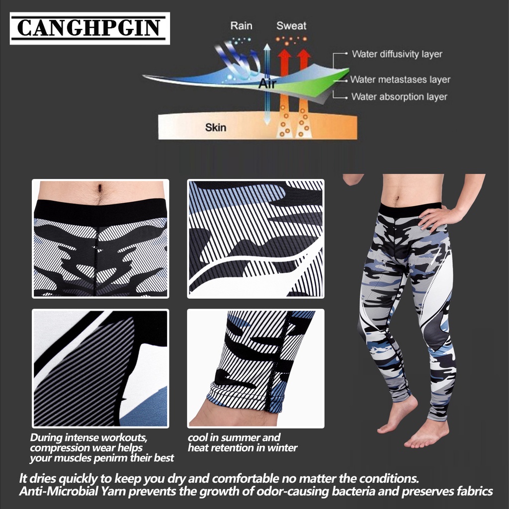Quần legging thể thao nam thoải mái thấm hút mồ hôi nhanh chóng