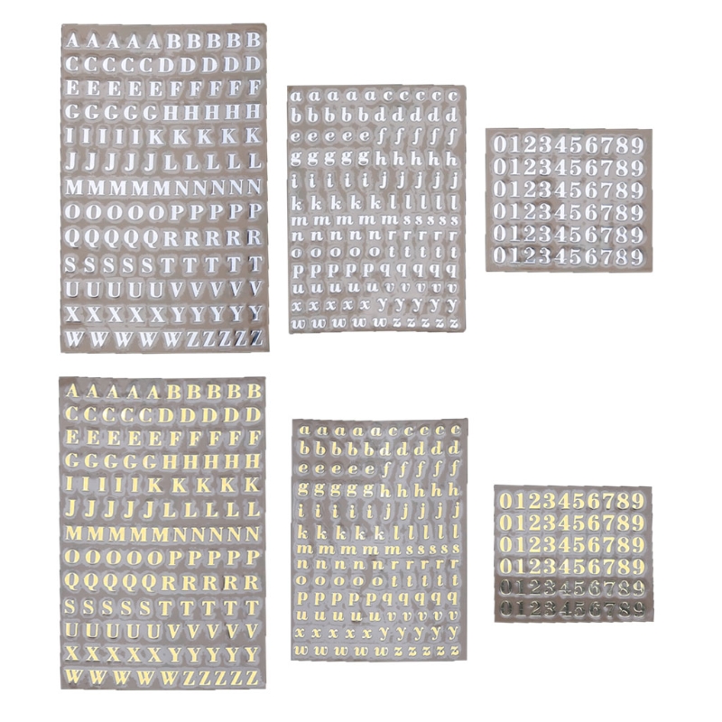 5 Miếng Dán Kí Tự Chữ Cái 3mm