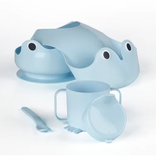 Set 4 dụng cụ bát, yếm, bình, thìa ăn dặm mata ikea