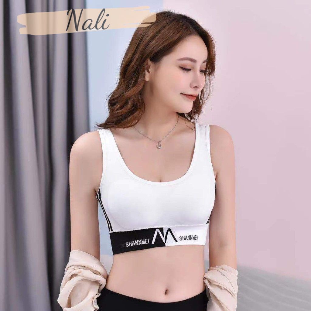 Áo bra, áo tập croptop phối sọc tạp gym, yoga NL029