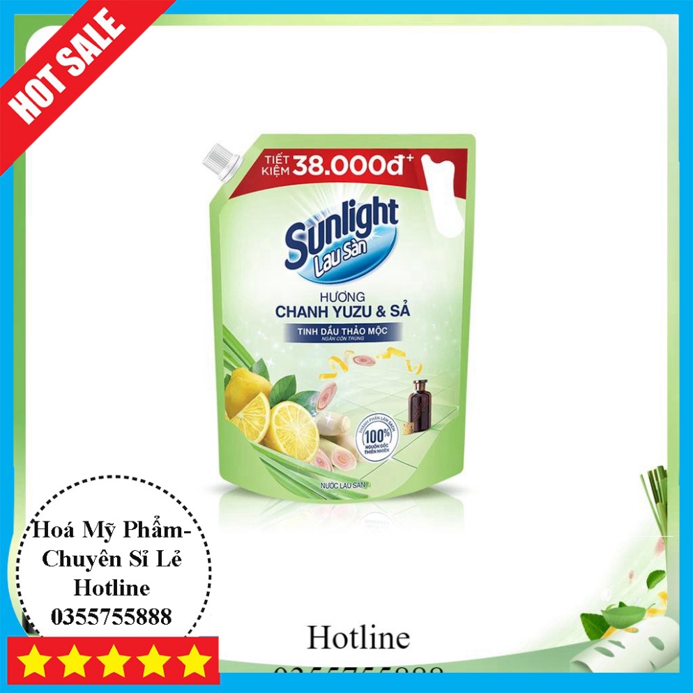 Hoả Tốc Nước Lau Sàn Sunlight tinh chất dầu thảo dược Túi 3.6 Kg