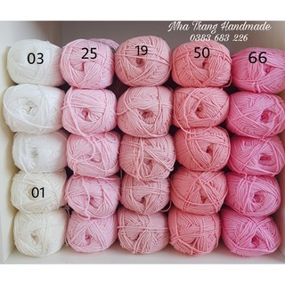 Cuộn len Cotton Milk loại 1 (Bảng màu 1)