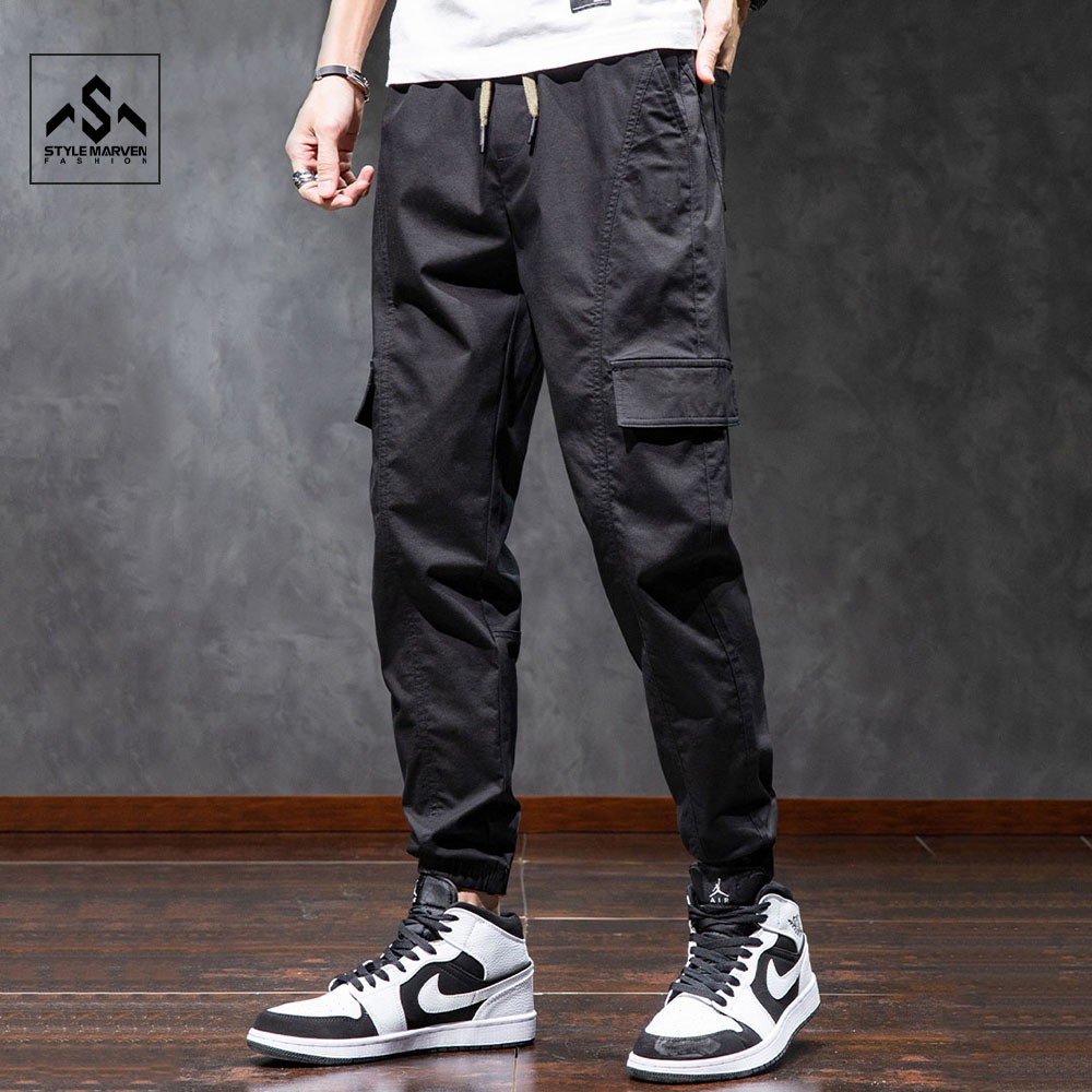 Quần jogger kaki nam bo gấu STYLE MARVEN dáng thể thao hiphop - QUAN SM003