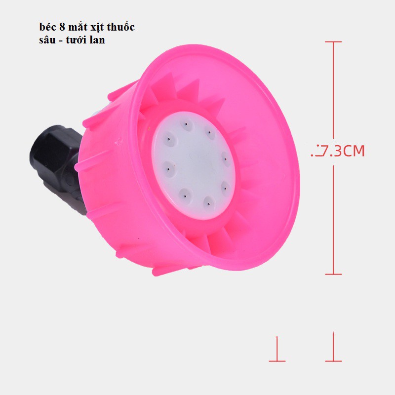 Bec loa 8 lỗ phun,ren trong 14mm dùng cho bình bơm tưới cây, phun phân bón