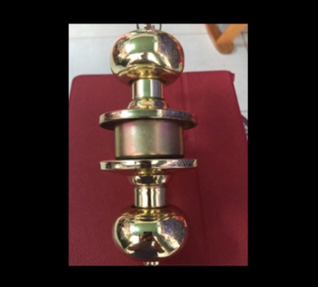Ổ khoá tay nắm tròn LOCK vàng kim cao cấp cò ngắn dùng cho cửa gỗ