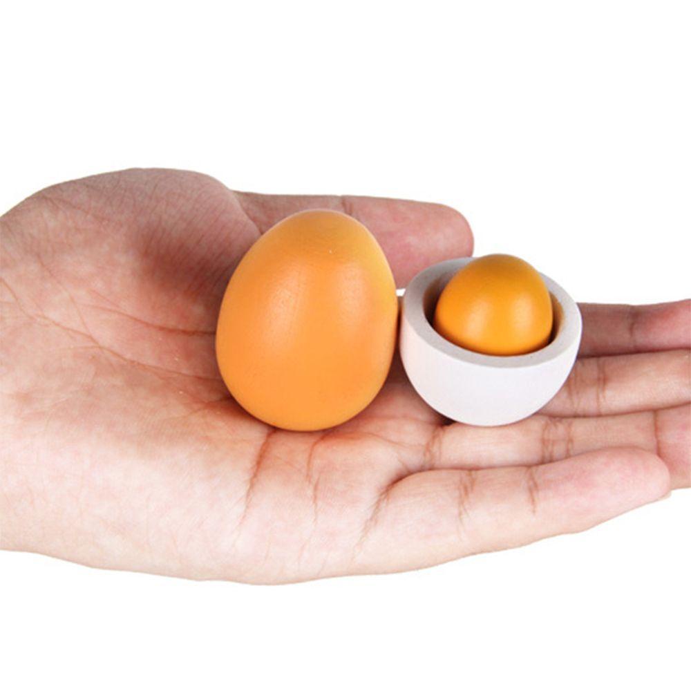 Bộ Đồ Chơi Trứng Giả Bằng Gỗ Không Độc Hại 1 Cái Cho Trẻ Em