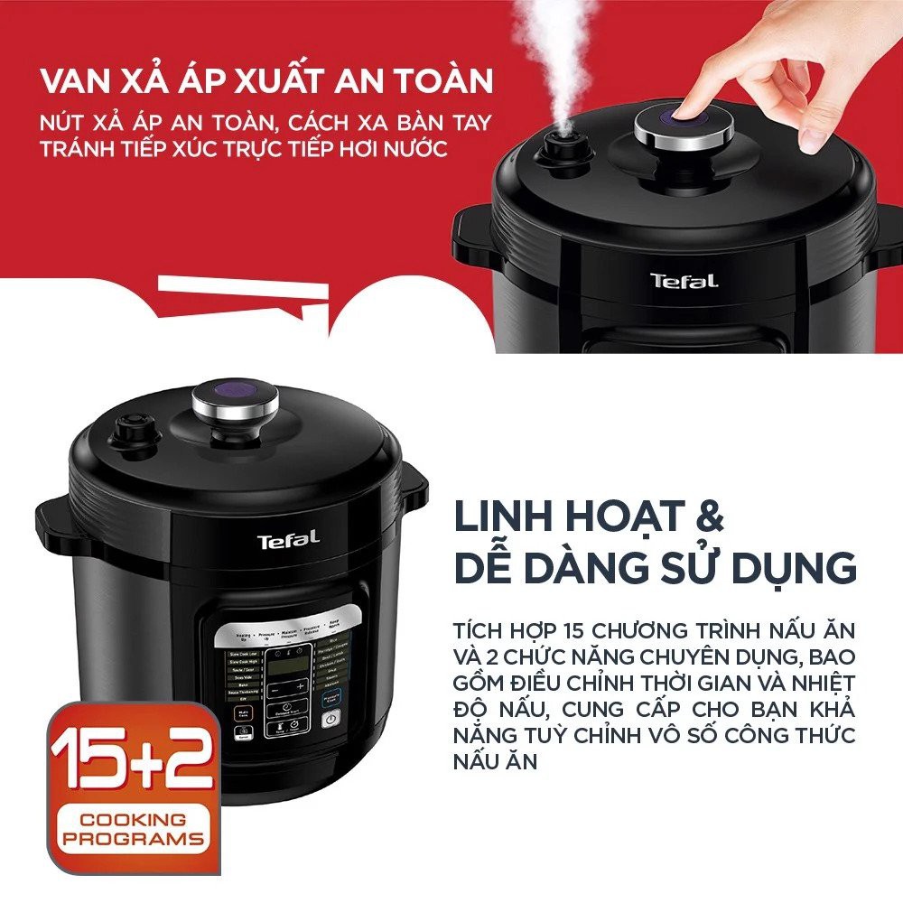 Nồi áp suất điện Tefal CY601868 - 6L 1000W