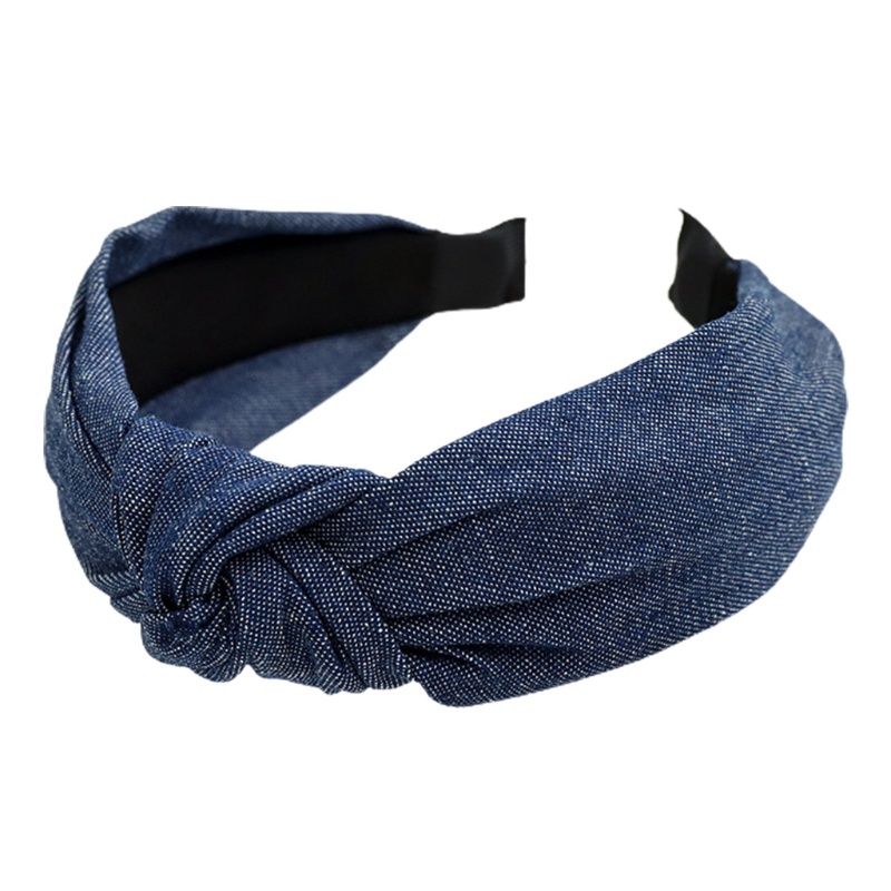 Băng Đô Vải Denim Nhuộm Màu Phong Cách Vintage