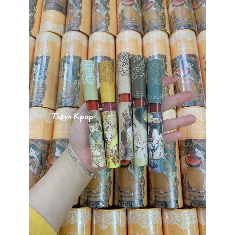 Set 5 thỏi son Vongee chính hãng nội địa Trung