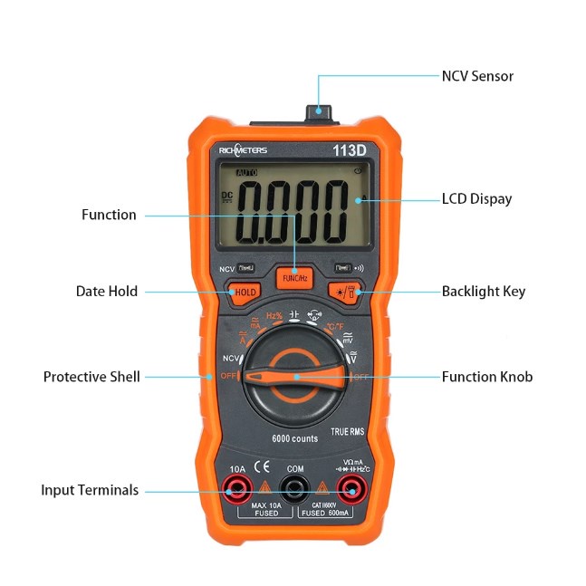 Đồng Hồ Vạn Năng Kỹ Thuật Số RM113D NCV RICHMETERS