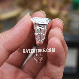 [FREESHIP] Nhẫn Bàn Đá Cổ Bạc Ý S925