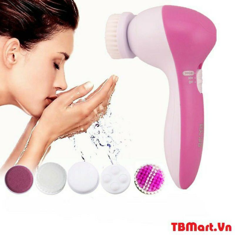 Máy rửa mặt 5in1 🍉FREESHIP🍉 Máy rửa mặt massage 5in1 beauty