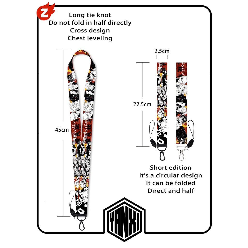 1 Dây Đeo Thẻ Tên / Đeo Cổ Tay Họa Tiết Tokyo Revengers B