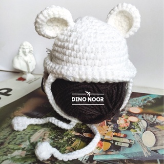 Mũ len gấu cho mèo, chó. mũ len handmade cho mèo, chó