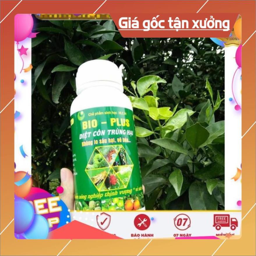 CHẾ PHẨM TRỪ SÂU SINH HỌC BIO PLUS HLC CHUYÊN DIỆT CÁC LOẠI SÂU VẼ BÙA, NHỆN ĐỎ, TRĨ, RẦY, RỆP,... CHO CÂY TRỒNG - 500ML