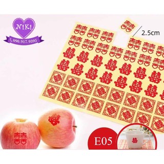 *CHỮ HỶ DÁN TRÁI CÂY <60 Chữ>