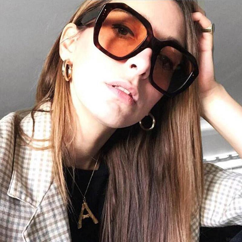 Kính mát gọng vuông lớn phong cách retro Âu Mỹ