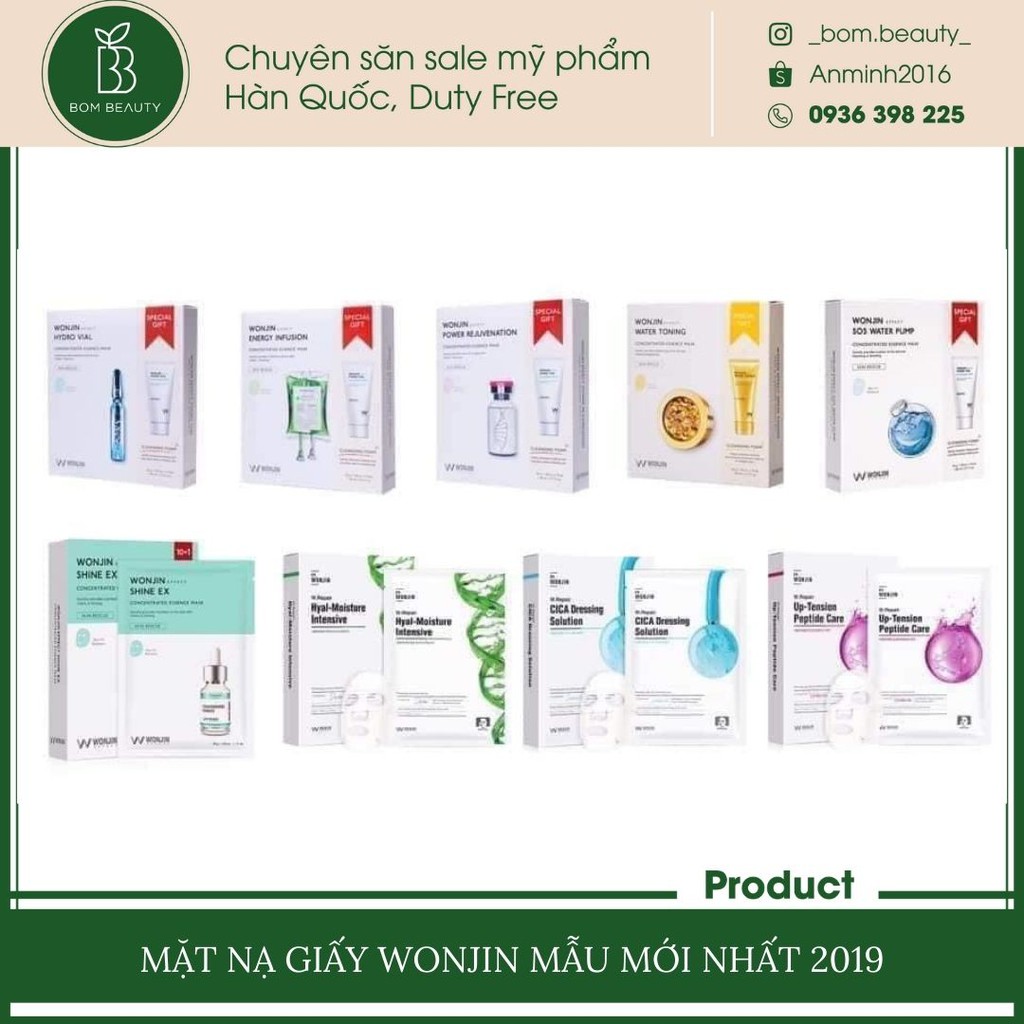 (NEW 2019) MẶT NẠ GIẤY WONJIN MẪU MỚI NHẤT 2019 | Thế Giới Skin Care