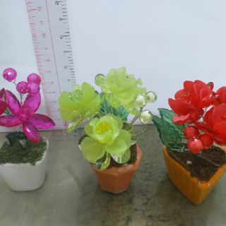 HOA NHỰA PHA LÊ ĐỂ BÀN