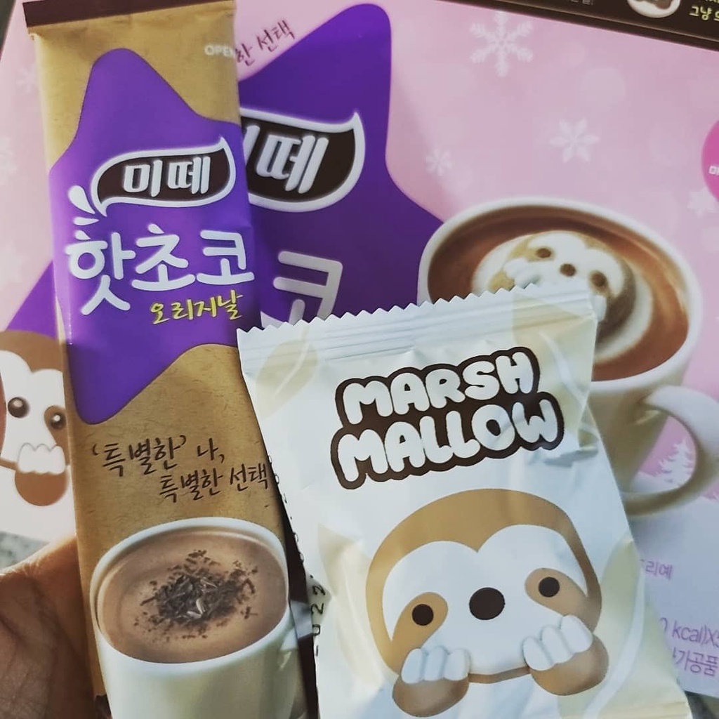 KOREA  Kẹo dẻo Bột cacao sô cô la 30 g X 10 vị ngọt