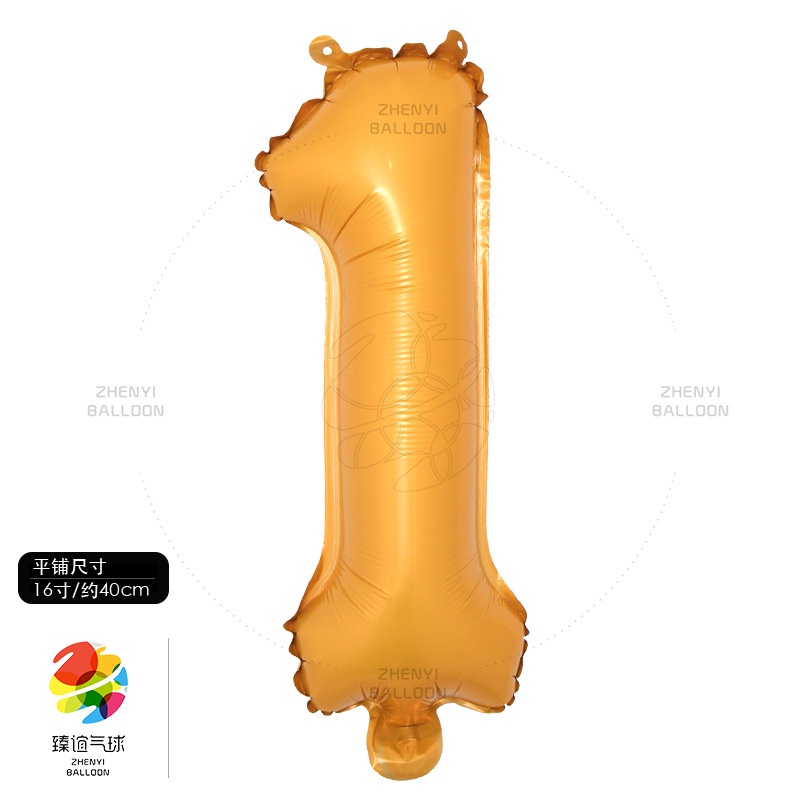 Bong Bóng Hình Chữ Số 16 inch  Trang Trí Tiệc Sinh Nhật Cho Trẻ Em