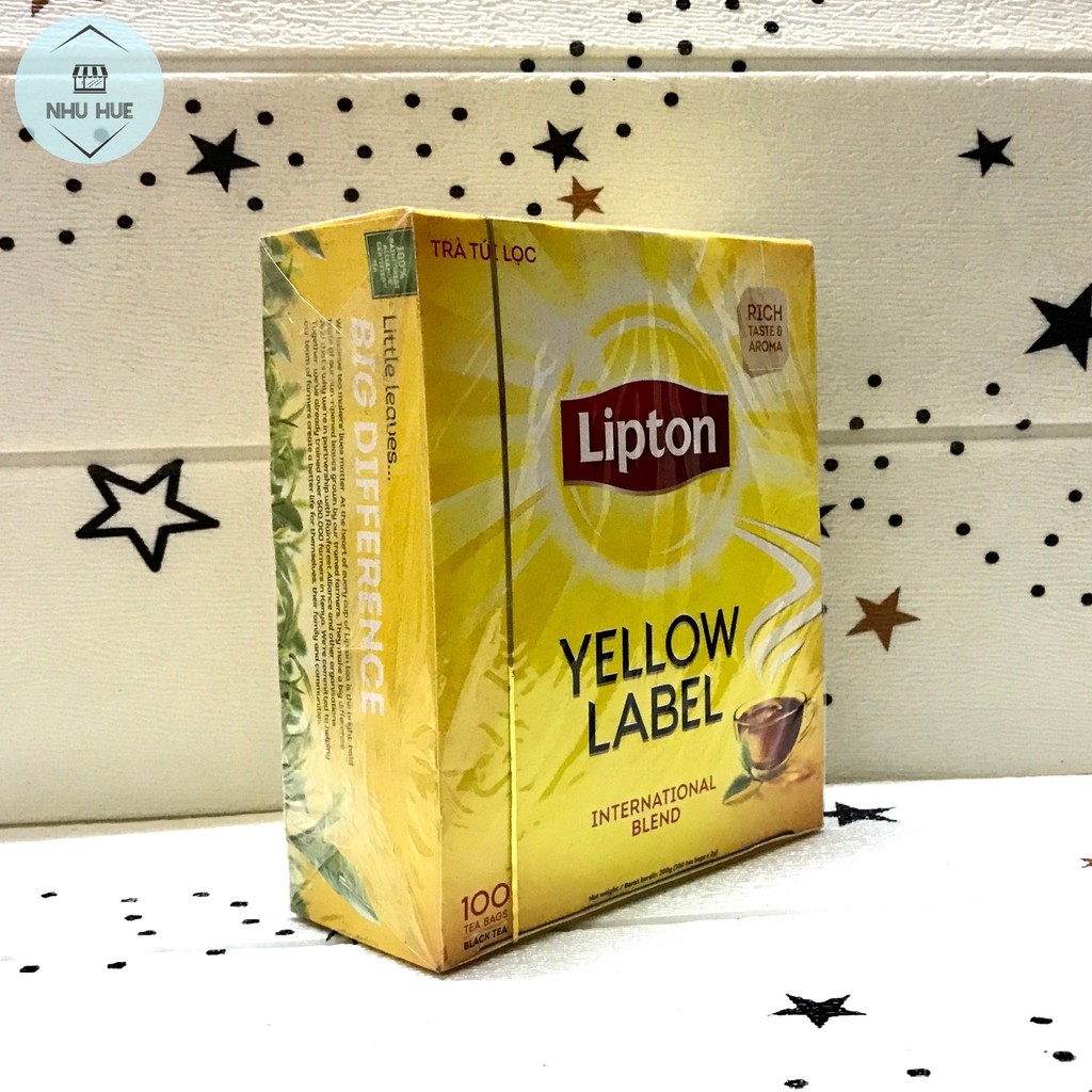 Trà Lipton nhãn vàng (hộp 100 gói x 2g)