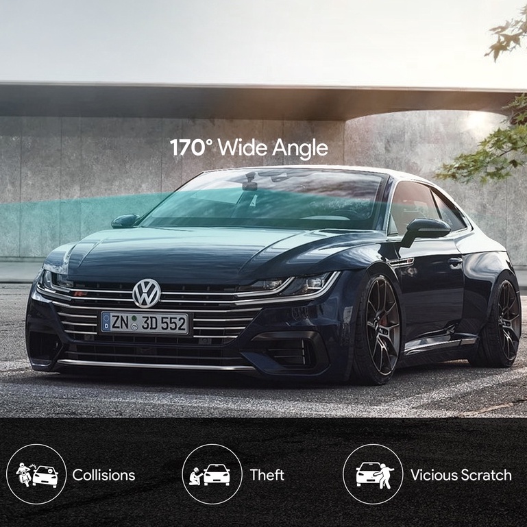 Camera Hành Trình ô tô AUKEY DRA1 1080P FHD cảm biến cảnh báo va chạm/ chệch làn đường hỗ trợ GPS/ ghi âm ban đêm