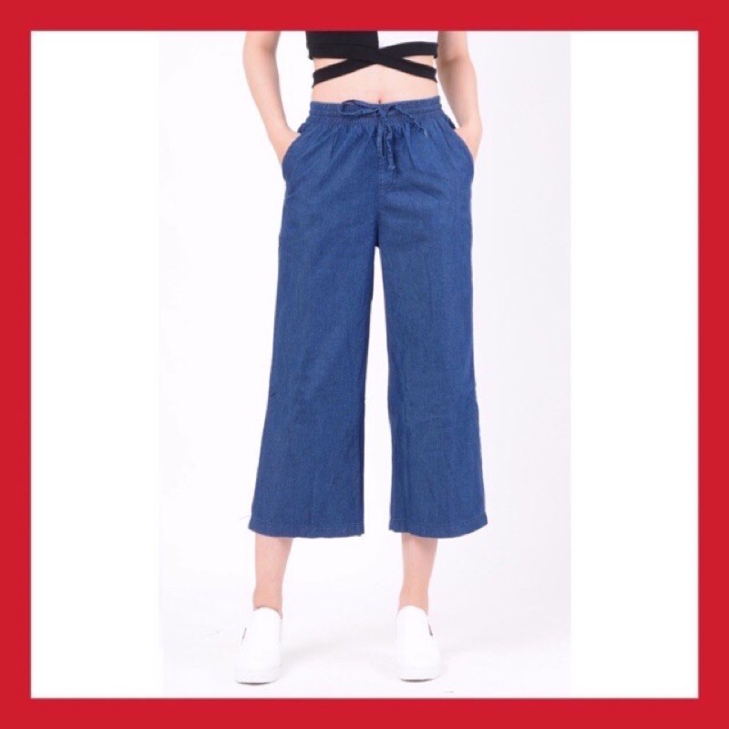 [Mã FATHANG5 giảm 10K đơn 50K] quần bò giấy ống rộng , quần Culottes Jean giấy
