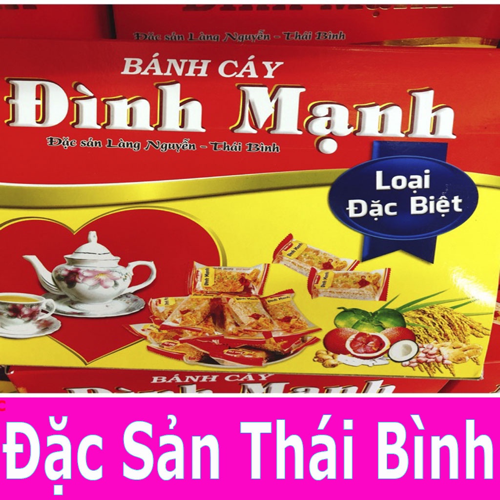 Bánh Cáy Làng Nguyễn - Bánh Cáy Đình Mạnh Đặc Sản Thái Bình Hàng Loại Cắt Miếng Nhỏ 600g