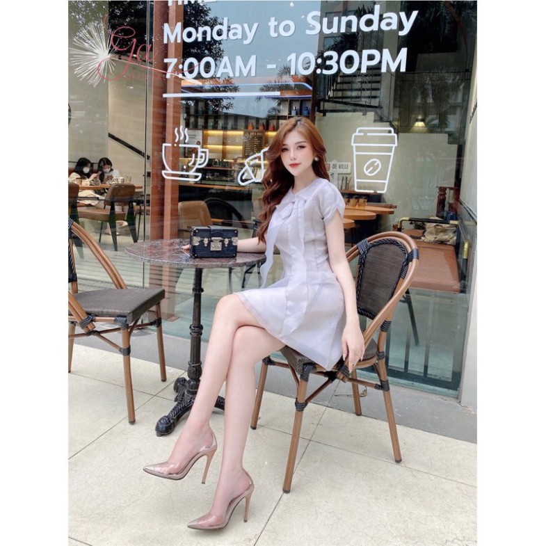 Váy ghi đính nơ ngực hai lớp |RUBY DRESS |LAVAR SHOP