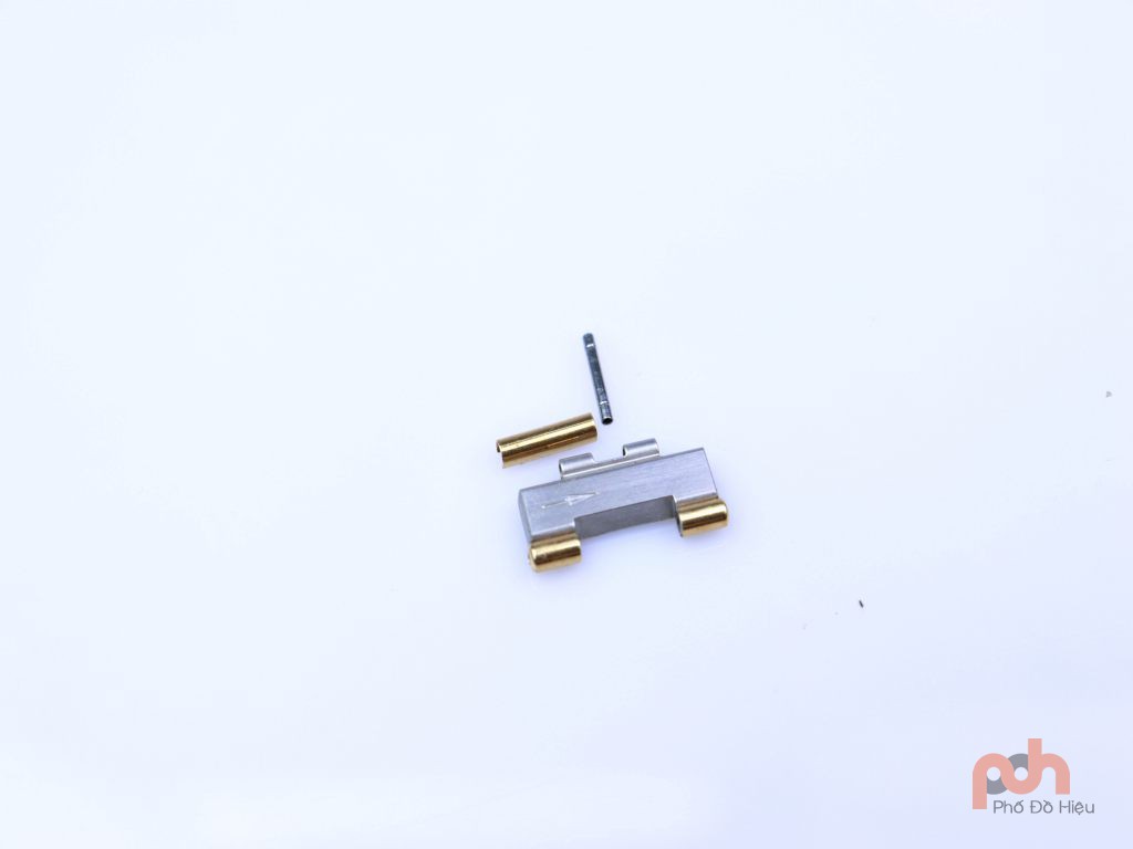 Mắt dây đồng hồ nam Omega chính hãng dòng Contellation demi thép trắng + vàng 18k size 18 mm