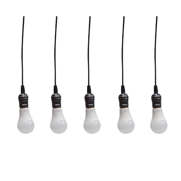 Bộ 5 đèn thả cổ điển Vintage bóng đèn led búp 9w
