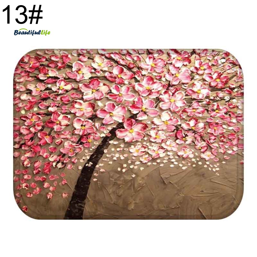 Thảm Lót Sàn Chống Trượt 40x60cm Hình Hoa Độc Đáo