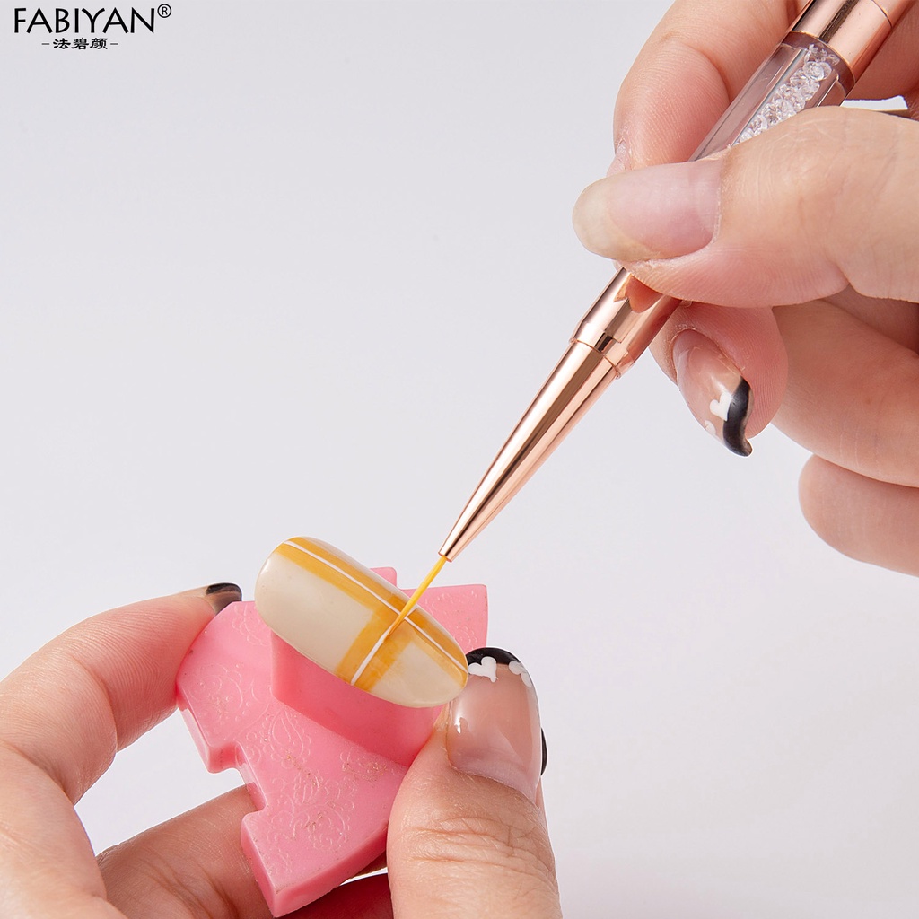 Cọ vẽ trang trí móng FABIYAN 2 đầu dài 3 kích thước 5+7/ 9+12/15+20mm