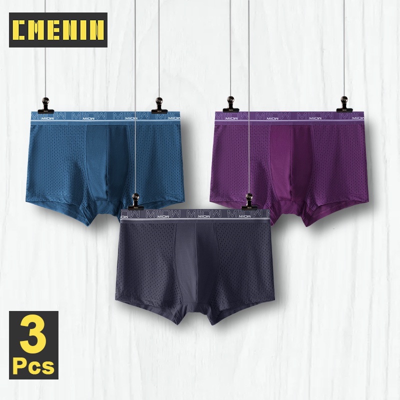 Bộ 3 Quần Lót Boxer Cotton Thoải Mái Gợi Cảm Cho Nam M1012