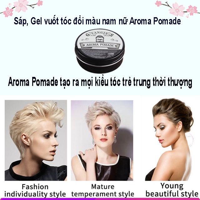 Gel, Sáp vuốt tóc tạo kiểu giữ nếp nam nữ Aroma Pomade