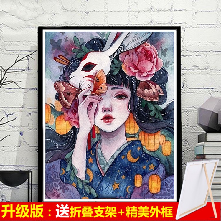 [Sẵn]Tranh Tô Màu Theo Số Anime Nàng Thơ - Tranh Sơn Dầu Số Hóa Cô Gái Thiên Thần | BigBuy360 - bigbuy360.vn