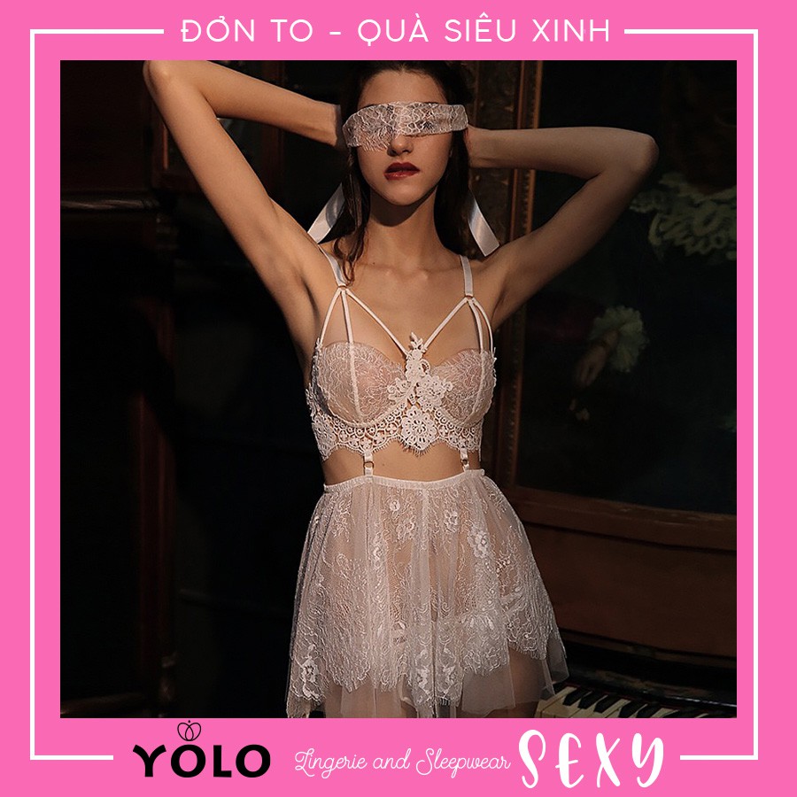 Váy Ngủ Ren Sexy Hở Bụng Gợi Cảm CP03
