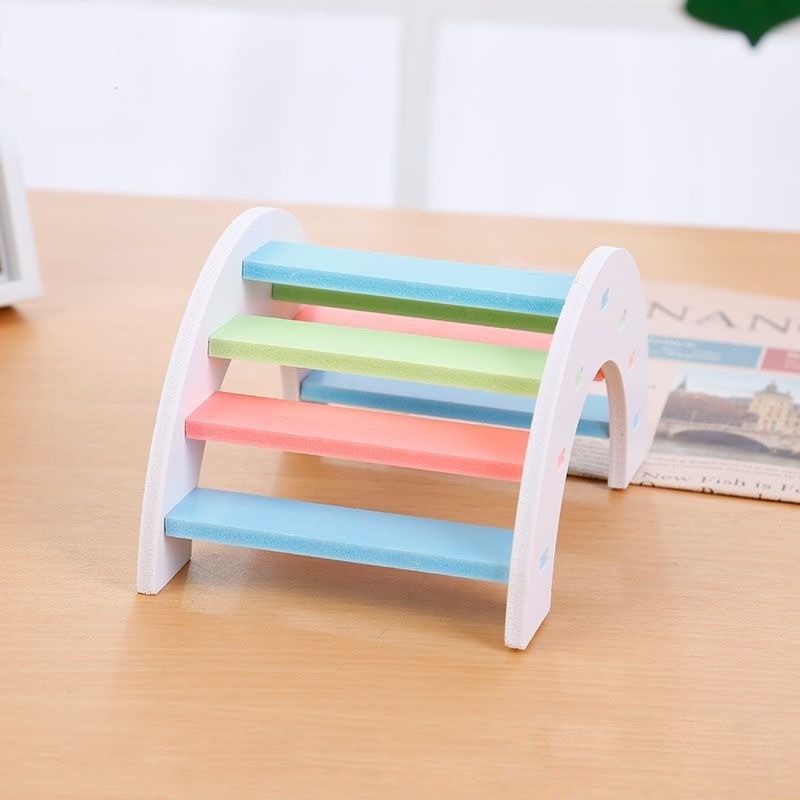 Đồ Chơi Cầu Thang Nhựa PVC Màu Cầu Vồng Cho Chuột Hamster