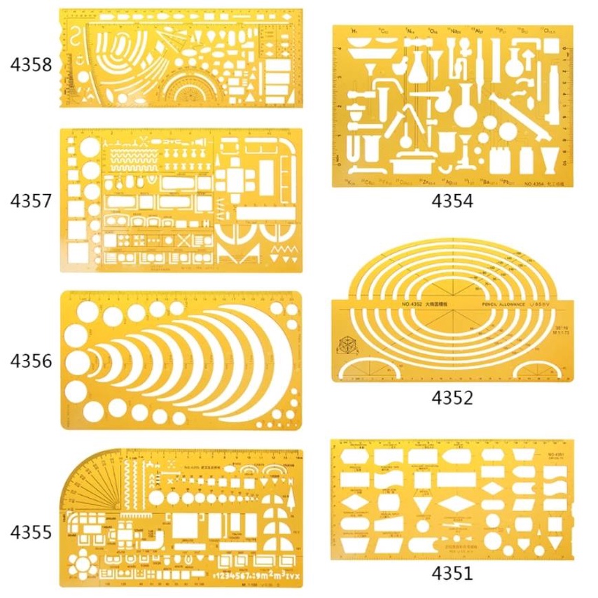 Thước Đo Kiêm Khuôn Vẽ Bằng Nhựa Resin Bền Bỉ Dùng Trong Xây Dựng