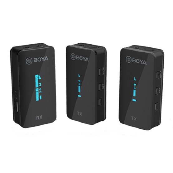 BOYA BY-XM6-S1 / BY-XM6-S2 / BY-XM6-K1 / BY-XM6-K2 - Mic Thu Âm Không Dây 2.4GHz Cổng 3.5mm - Hàng Chính Hãng