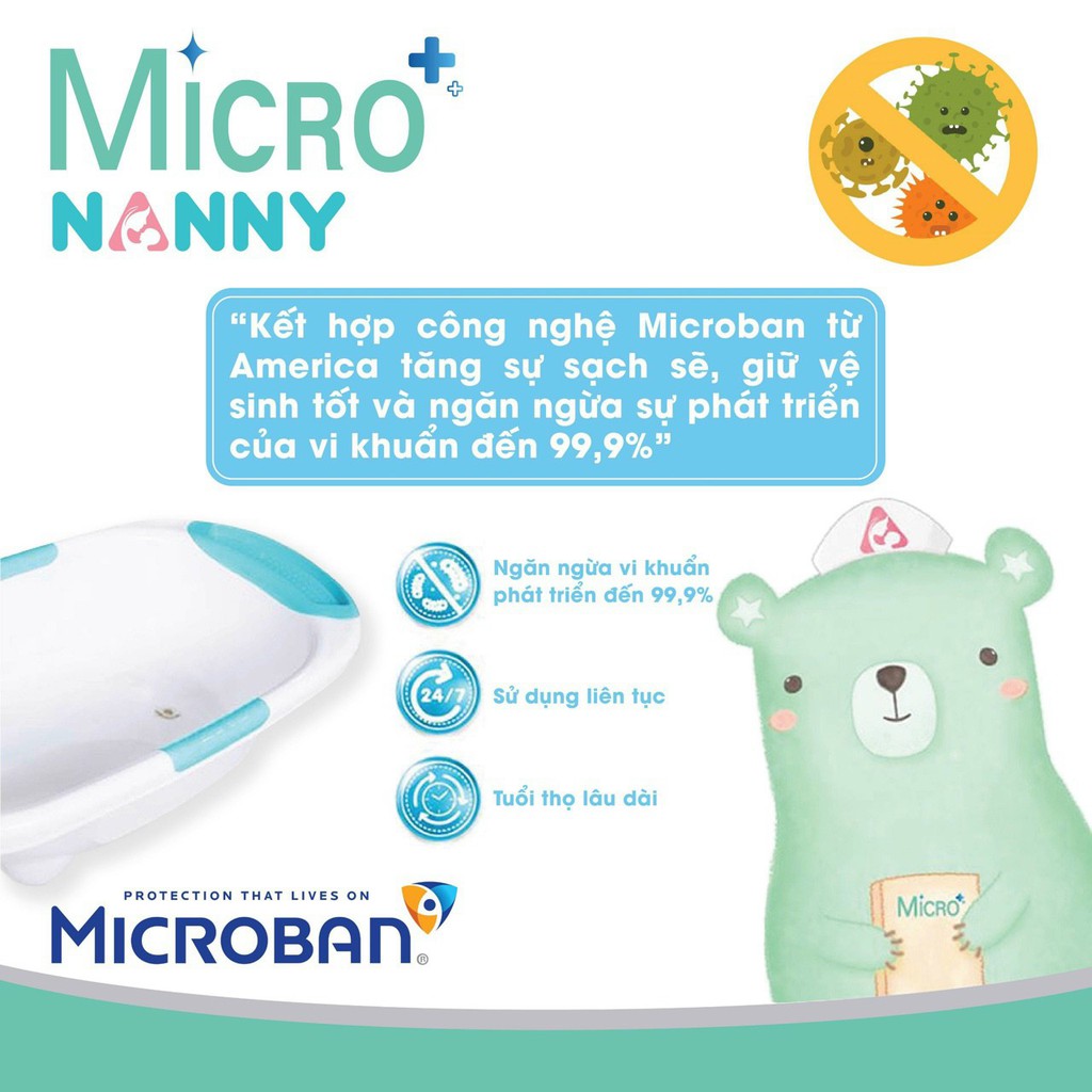 [Bô Ngồi Kháng Khuẩn] Bô tập ngồi Nanny Thái Lan Cao Cấp N472- Công nghệ Microban