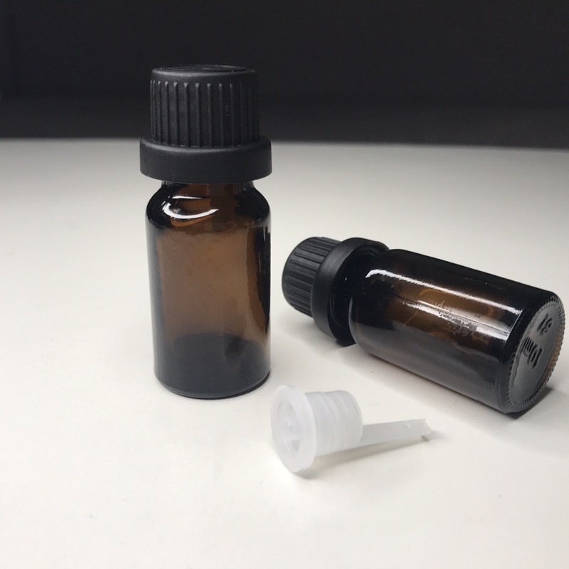 Chai thuỷ tinh đựng tinh dầu 10ML - Nắp đen, nút nhỏ giọt