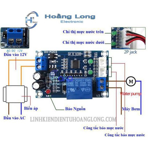 Mạch Điều Khiển Bơm Nước Tự Động XH-M203