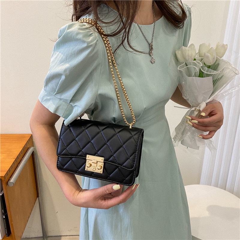Túi Xách JASMIN NOIR Đeo Chéo Họa Tiết Sọc Ca Rô Thời Trang Dành Cho Nữ