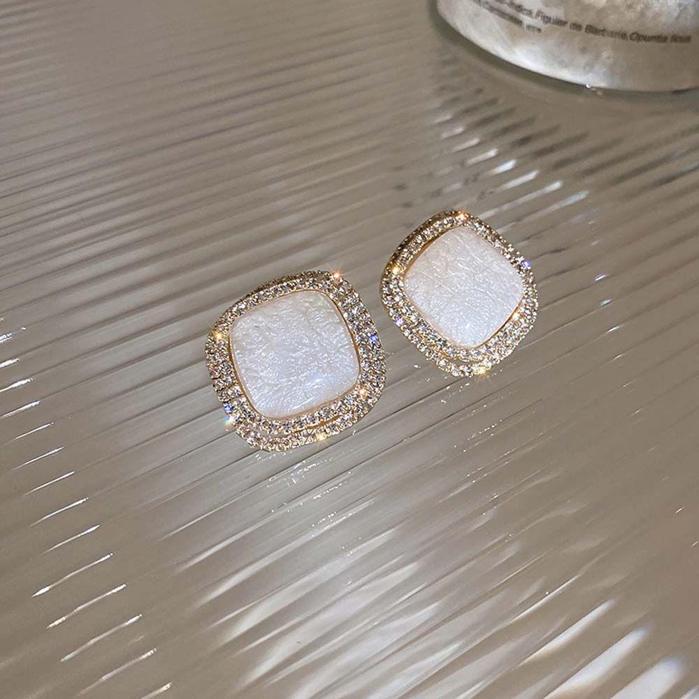 Bông Tai Đính Đá Opal Sang Trọng Phong Cách Hàn Quốc|Bông Tai|Vòng Tay Họa Tiết Vết Nứt Màu Sắc Thời Trang|Khuyên Tai/Bông Tai Nhiều Màu Cho Nữ