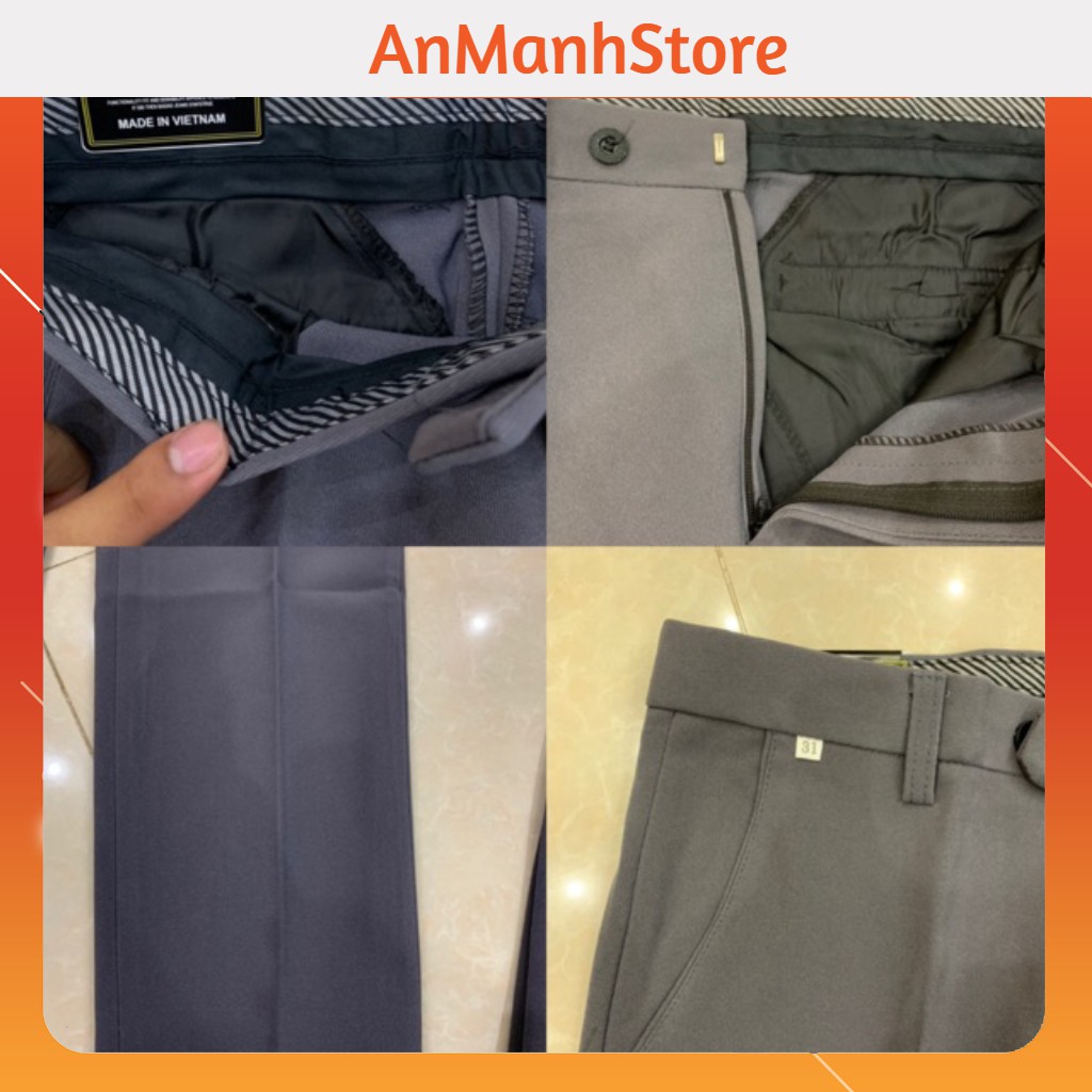 [3 MÀU] Quần âu nam dáng Hàn Quốc ống côn vải tuyết mưa co dãn cao cấp | BigBuy360 - bigbuy360.vn