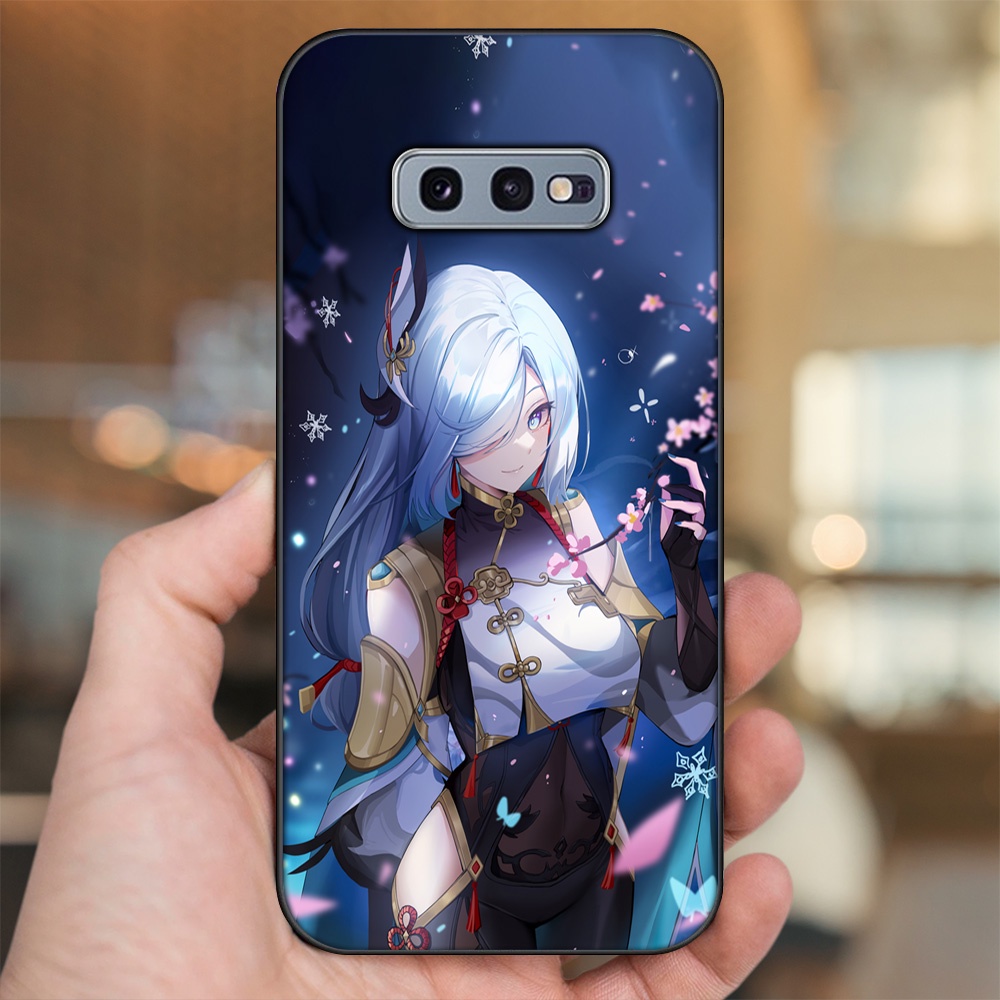 Ốp lưng Samsung S10e viền đen in hình Shenhe Genshin Impact