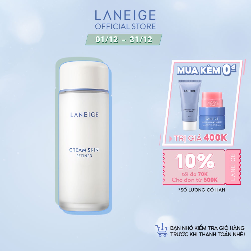 Nước cân bằng dưỡng ẩm Laneige Cream Skin Refiner 150 ml